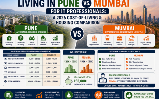 Living in Pune vs. Mumbai for IT Professionals: A 2026 Cost-of-Living & Housing Comparison